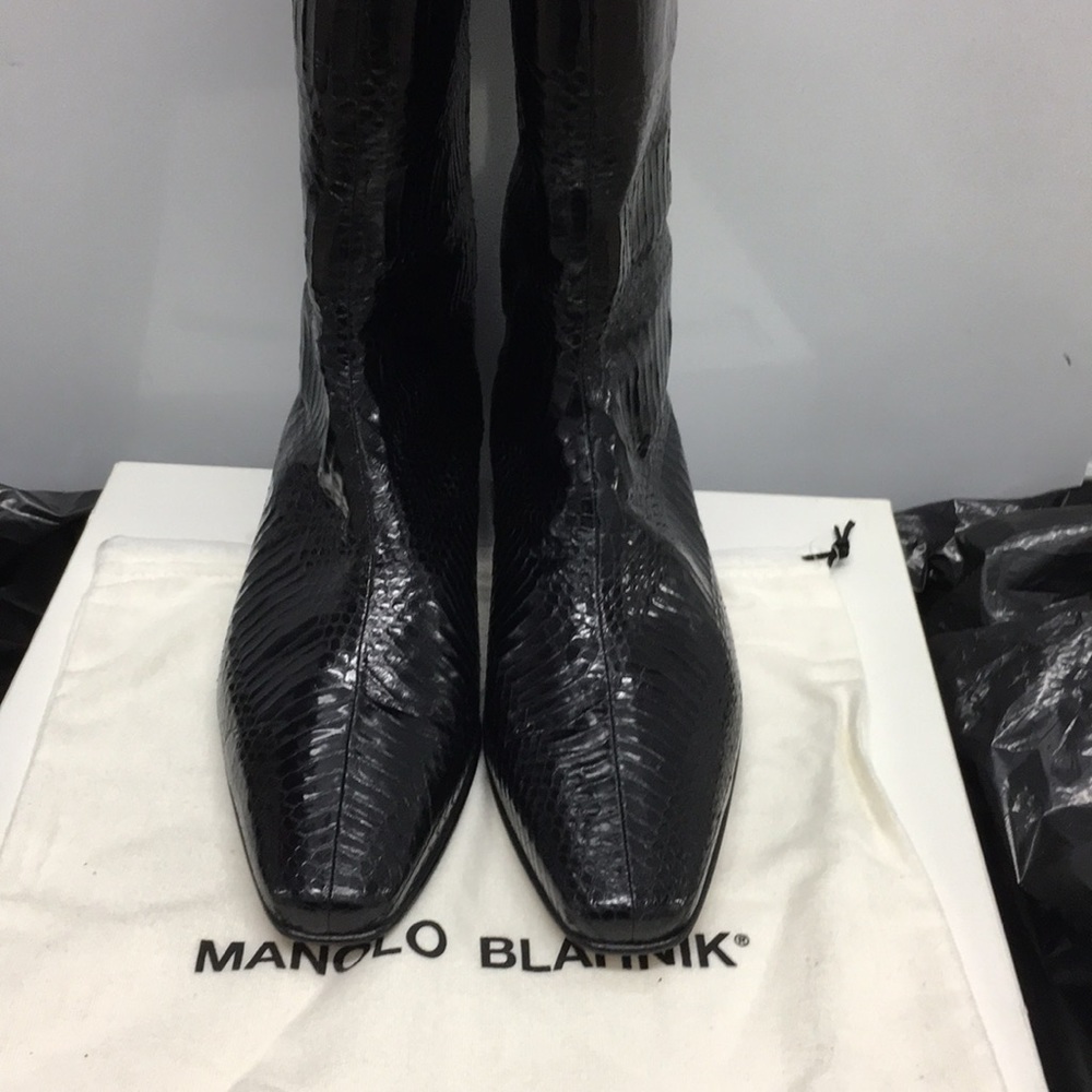 Manolo Blahnik watersnake boots